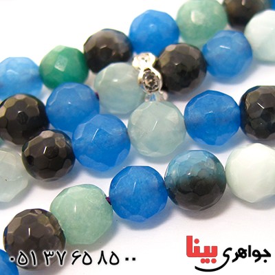 تسبیح چند جواهر 101 دانه ای عقیق و کوارتز و جید درجه یک با رنگ بندی خاص