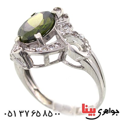 انگشتر زبرجد زنانه مدل ملینا