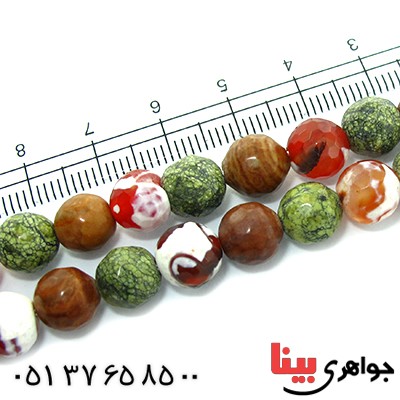 تسبیح چند جواهر 101 دانه ای درشت عقیق، کوارتز و جید درجه یک با رنگ بندی خاص _کد:9162