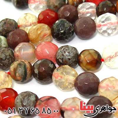 تسبیح چند جواهر 101 دانه ای درشت عقیق، کوارتز و جید درجه یک با رنگ بندی خاص