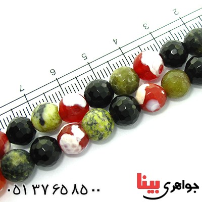 تسبیح چند جواهر 101 دانه ای درشت عقیق، کوارتز و جید درجه یک با رنگ بندی خاص _کد:9173