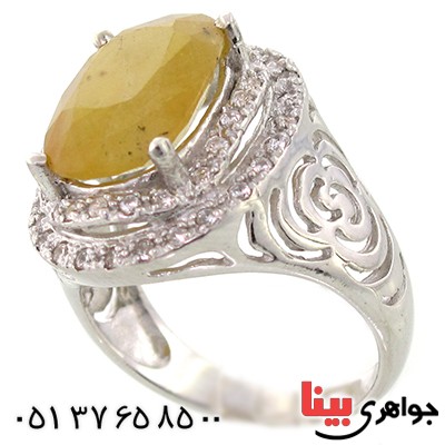 انگشتر یاقوت زرد زنانه رادیوم لوکس درشت