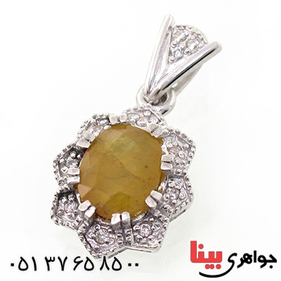 گردنبند یاقوت زرد زنانه رادیوم لوکس مدل فرناز
