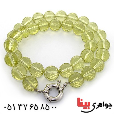 گردنبند کریستالی سوارسکی اصل زنانه طرح سیترین درشت