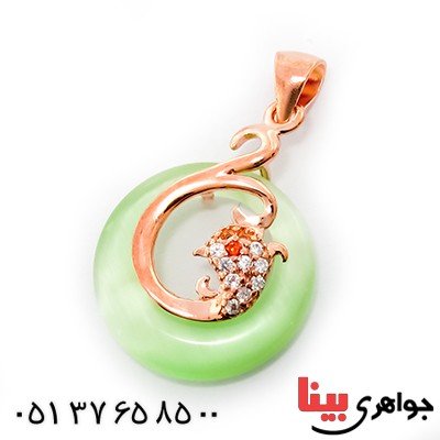 گردنبند چشم گربه زنانه مدل قو فانتزی