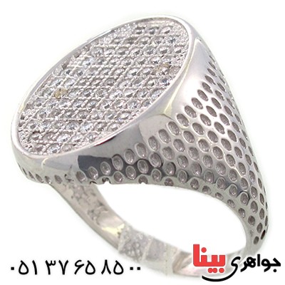 انگشتر نگین سوئیسی مردانه میکروستینگ مدل فرزین