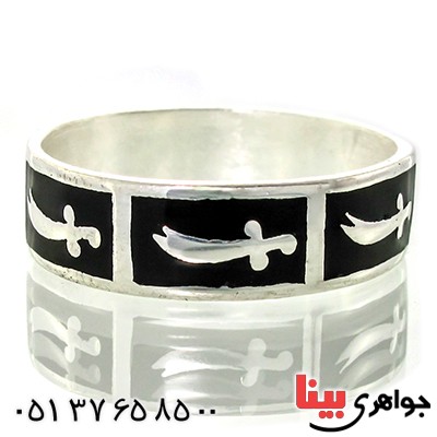 انگشتر نقره مردانه مدل ذوالفقار