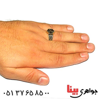 انگشتر میناکاری مردانه میکروستینگ _کد:9281