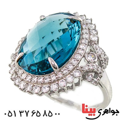 انگشتر سوارسکی عالی زنانه طرح توپاز
