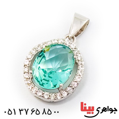 گردنبند سوارسکی عالی زنانه طرح توپاز