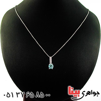 گردنبند سوارسکی عالی زنانه طرح توپاز مدل ویدا _کد:9328