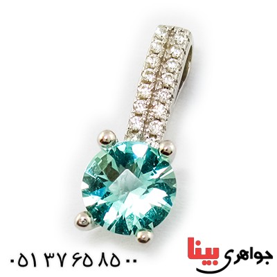 گردنبند سوارسکی عالی زنانه طرح توپاز مدل ویدا