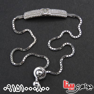 دستبند نگین سوارسکی درجه یک زنانه رودیوم لوکس Chanel _کد:9349
