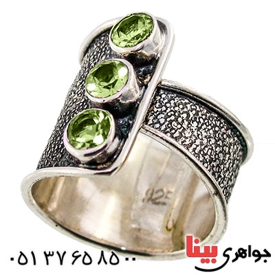 انگشتر زبرجد عالی زنانه درشت مدل آرمیتا