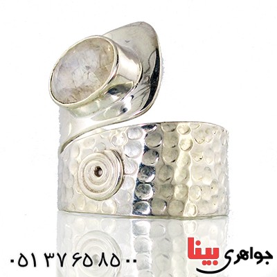 انگشتر اوپال عالی رنگین زنانه درشت مدل یکتا