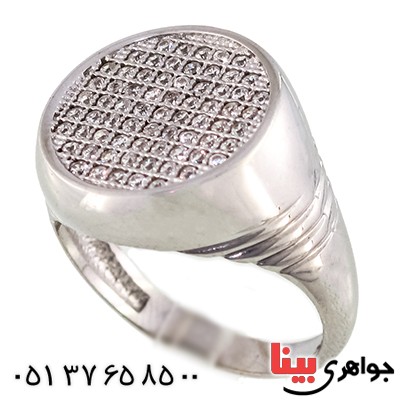 انگشتر نگین سوئیسی مردانه میکروستینگ مدل فرزاد