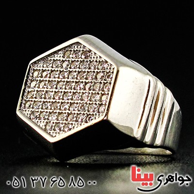 انگشتر نگین سوئیسی مردانه میکروستینگ _کد:9374