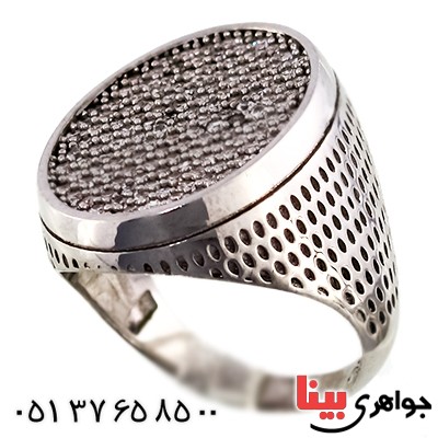 انگشتر نگین سوئیسی مردانه درشت میکروستینگ