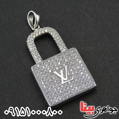 گردنبند نقره میکروستینگ درجه یک زنانه louis vuitton مدل قفل _کد:9533