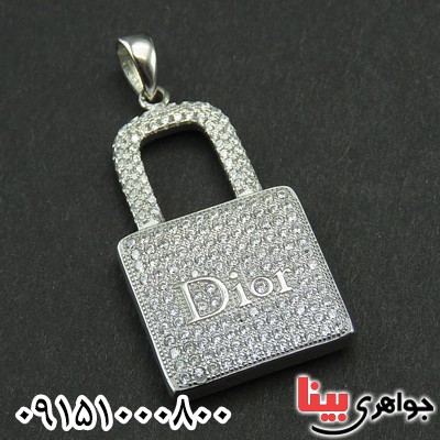 گردنبند نقره میکروستینگ درجه یک زنانه Dior مدل قفل