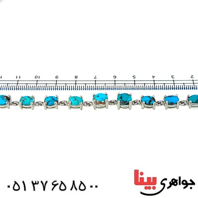 دستبند فیروزه نیشابوری درجه یک زنانه درشت رادیوم لوکس باشکوه مجلسی _کد:1354