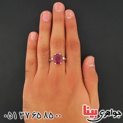 انگشتر یاقوت سرخ مردانه درشت رادیوم لوکس _کد:9559