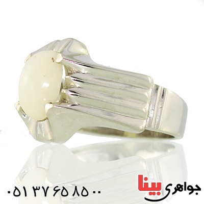 انگشتر اوپال هفت رنگ مردانه رادیوم لوکس کلاسیک _کد:9567