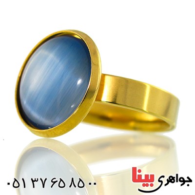 انگشتر سنگ ماه (مون استون) مدل اسپرت سایز 55 _کد:9628