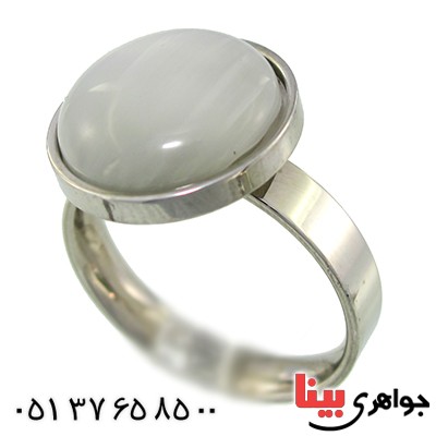 انگشتر سنگ ماه (مون استون) مدل اسپرت سایز58 _کد:9659