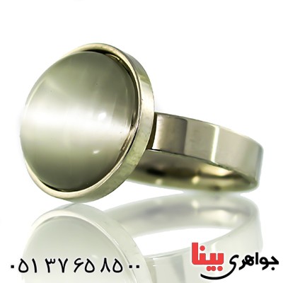 انگشتر سنگ ماه (مون استون) مدل اسپرت سایز58 _کد:9659