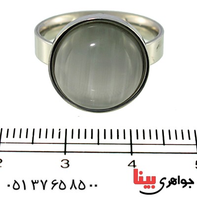 انگشتر سنگ ماه (مون استون) مدل اسپرت سایز58 _کد:9659