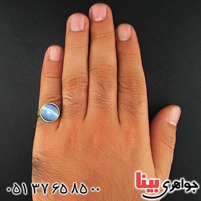 انگشتر سنگ ماه (مون استون) مدل اسپرت سایز52 _کد:9669