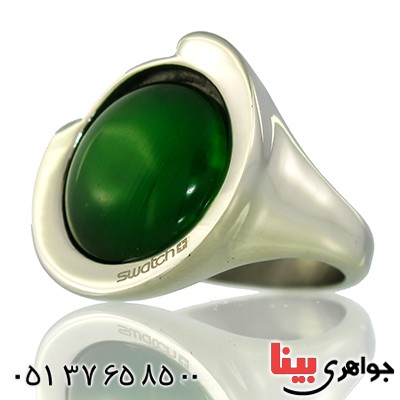 انگشتر سنگ ماه (مون استون) زنانه swatch سوئیسی سایز54 _کد:9670