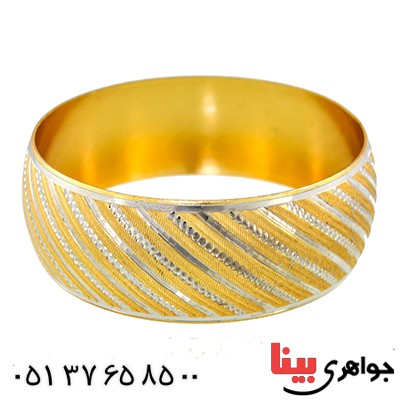 النگو زنانه آب طلا درجه یک مدل تکپوش سایز 5 _کد:9686