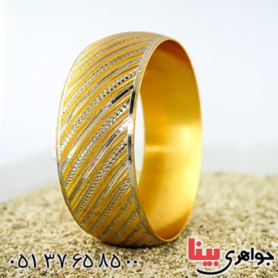 النگو زنانه آب طلا درجه یک مدل تکپوش سایز 5 _کد:9686
