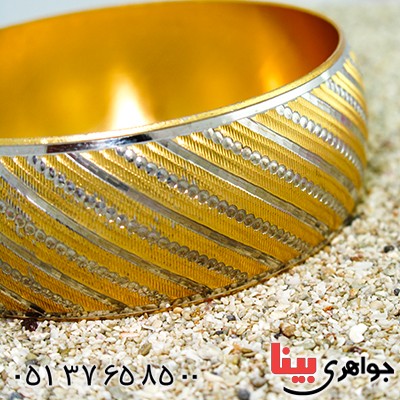 النگو زنانه آب طلا درجه یک مدل تکپوش سایز 5 _کد:9686