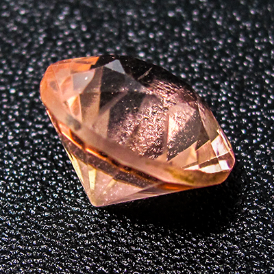 نگین انگشتر کوارتز صورتی مرغوب تراش برلیانی