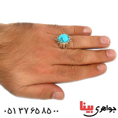 انگشتر فیروزه مصری درجه یک درشت مردانه دور اشکی فاخر _کد:1383 انگشتر فیروزه مصری درجه یک درشت مردانه دور اشکی فاخر _کد:1383