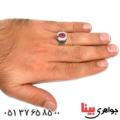 انگشتر یاقوت سرخ مردانه لوکس _کد:9836
