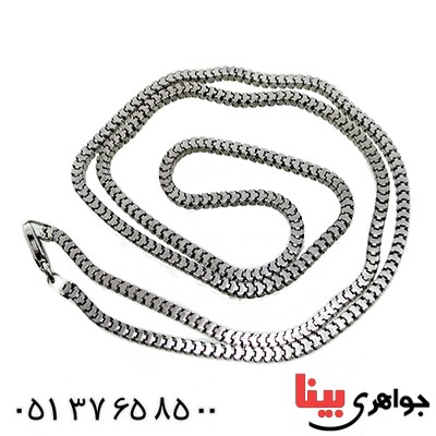 زنجیر نقره ایتالیایی ونیزی ضخیم 55 سانتی