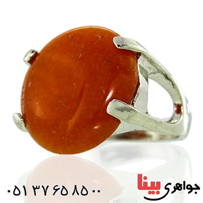 نگین انگشتر عقیق خوشرنگ درشت دایره ای _کد:10035