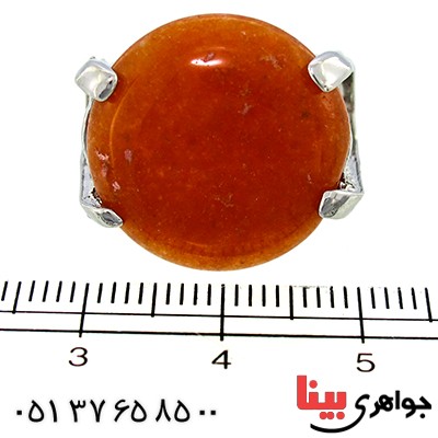 نگین انگشتر عقیق خوشرنگ درشت دایره ای _کد:10035