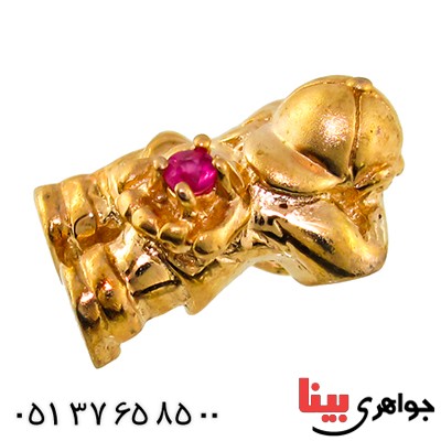 گردنبند یاقوت سرخ مرغوب مانی زنانه مدل فانتزی _کد:10039