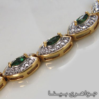 دستبند زمرد چشمی