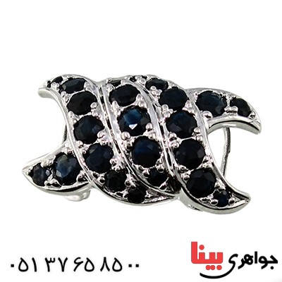گردنبند یاقوت کبود زنانه مانی مدل شنل _کد:10055