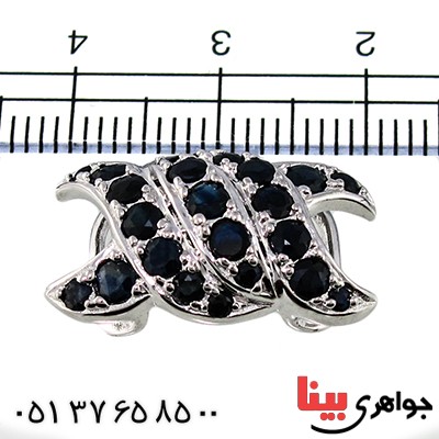 گردنبند یاقوت کبود زنانه مانی مدل شنل _کد:10055