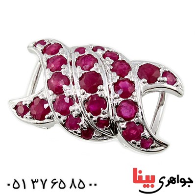 گردنبند یاقوت سرخ زنانه مانی مدل شنل _کد:10066