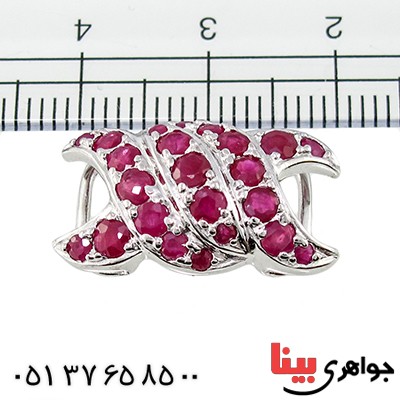 گردنبند یاقوت سرخ زنانه مانی مدل شنل _کد:10066