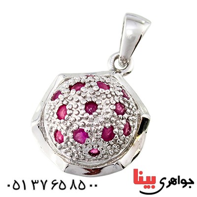 گردنبند یاقوت سرخ زنانه مانی مدل توپی _کد:10073