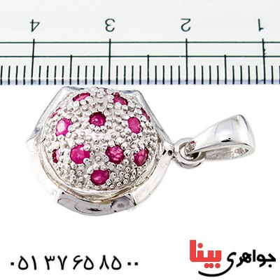 گردنبند یاقوت سرخ زنانه مانی مدل توپی _کد:10073